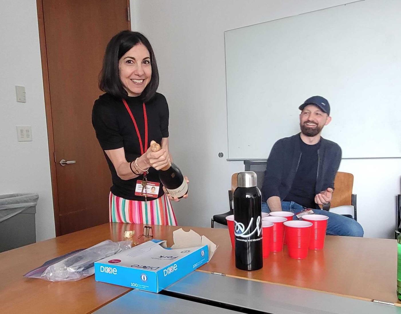 Dr. Zappasodi and Andrea Orlando celebrating