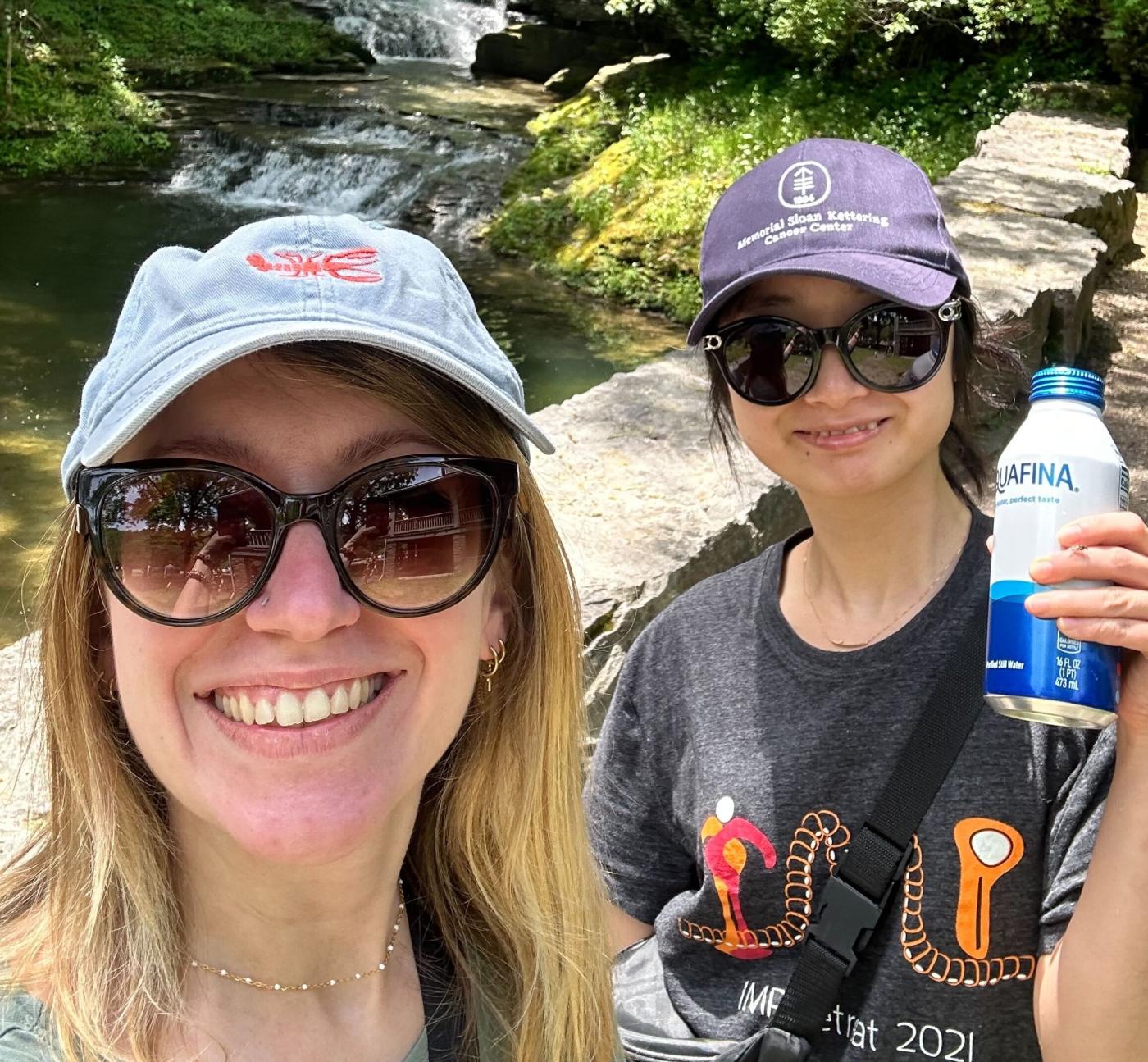 Giorgia Colombo and Jee Hye Kang on a hike