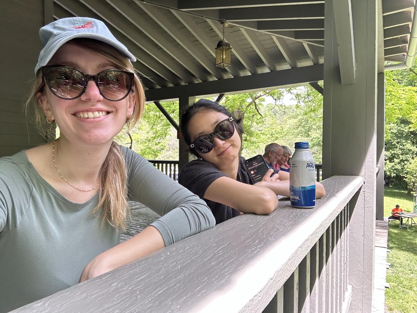 Giorgia Colombo and Jee Hye Kang on a hike selfie